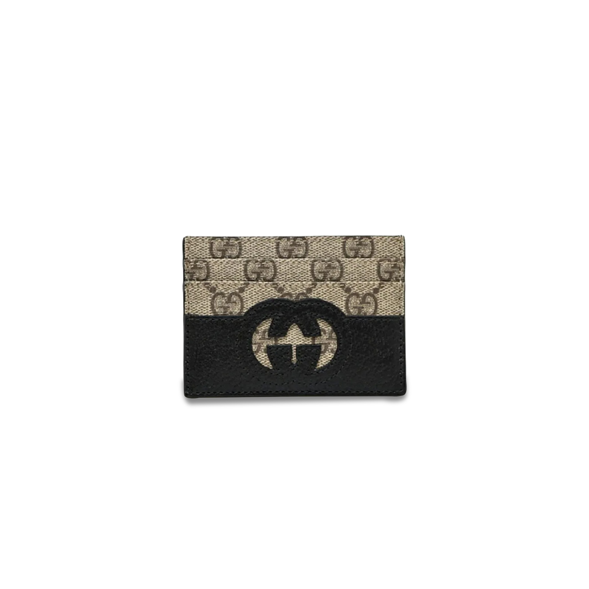 GUCCI CANVAS WITH LEATHER BINDING CARD HOLDER 701425 (10*7cm)